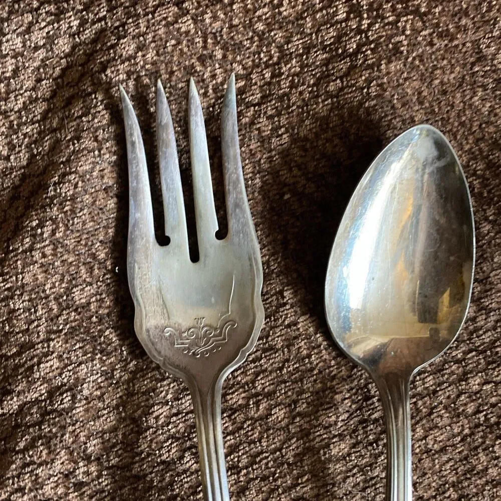 Mixed lot N S C Serving Spoon R C Co Serving Fork